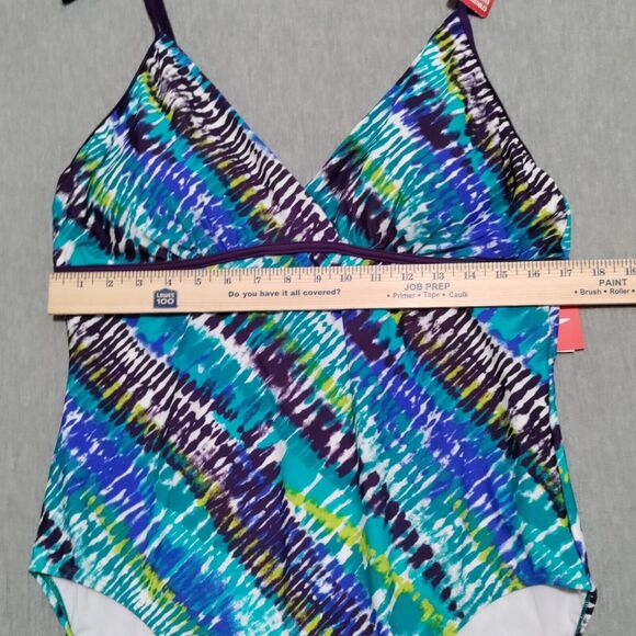 Speedo One Piece Swimsuit Women Plus Size 18 Contemporary Fit Soft Cups Lined - Picture 13 of 16